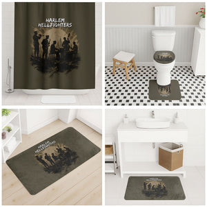 Harlem Hellfighters WWI Soldier Bathroom Set Vintage Military Hero Jazz Band Silhouette Art