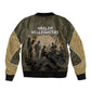 Harlem Hellfighters WWI Soldier Bomber Jacket Vintage Military Hero Jazz Band Silhouette Art