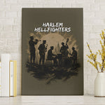 Harlem Hellfighters WWI Soldier Canvas Wall Art Vintage Military Hero Jazz Band Silhouette Art