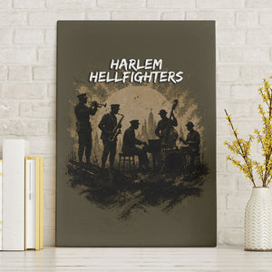 Harlem Hellfighters WWI Soldier Canvas Wall Art Vintage Military Hero Jazz Band Silhouette Art