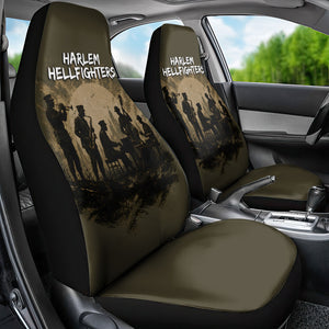 Harlem Hellfighters WWI Soldier Car Seat Cover Vintage Military Hero Jazz Band Silhouette Art