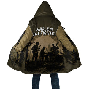 Harlem Hellfighters WWI Soldier Cloak Vintage Military Hero Jazz Band Silhouette Art
