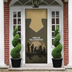 Harlem Hellfighters WWI Soldier Door Cover Vintage Military Hero Jazz Band Silhouette Art