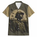 Harlem Hellfighters WWI Soldier Hawaiian Shirt Vintage Military Hero Jazz Band Silhouette Art