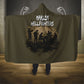 Harlem Hellfighters WWI Soldier Hooded Blanket Vintage Military Hero Jazz Band Silhouette Art