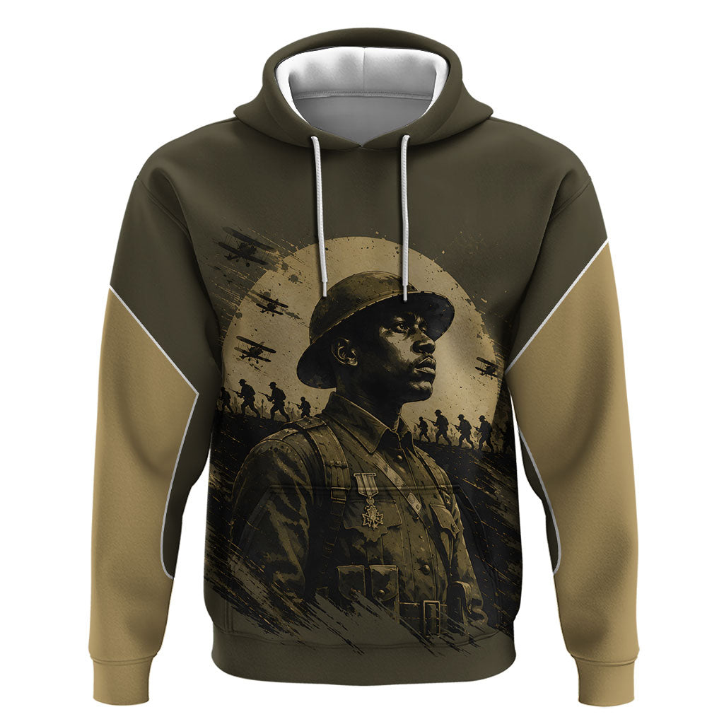 Harlem Hellfighters WWI Soldier Hoodie Vintage Military Hero Jazz Band Silhouette Art