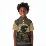 Harlem Hellfighters WWI Soldier Kid Polo Shirt Vintage Military Hero Jazz Band Silhouette Art