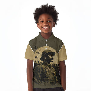 Harlem Hellfighters WWI Soldier Kid Polo Shirt Vintage Military Hero Jazz Band Silhouette Art