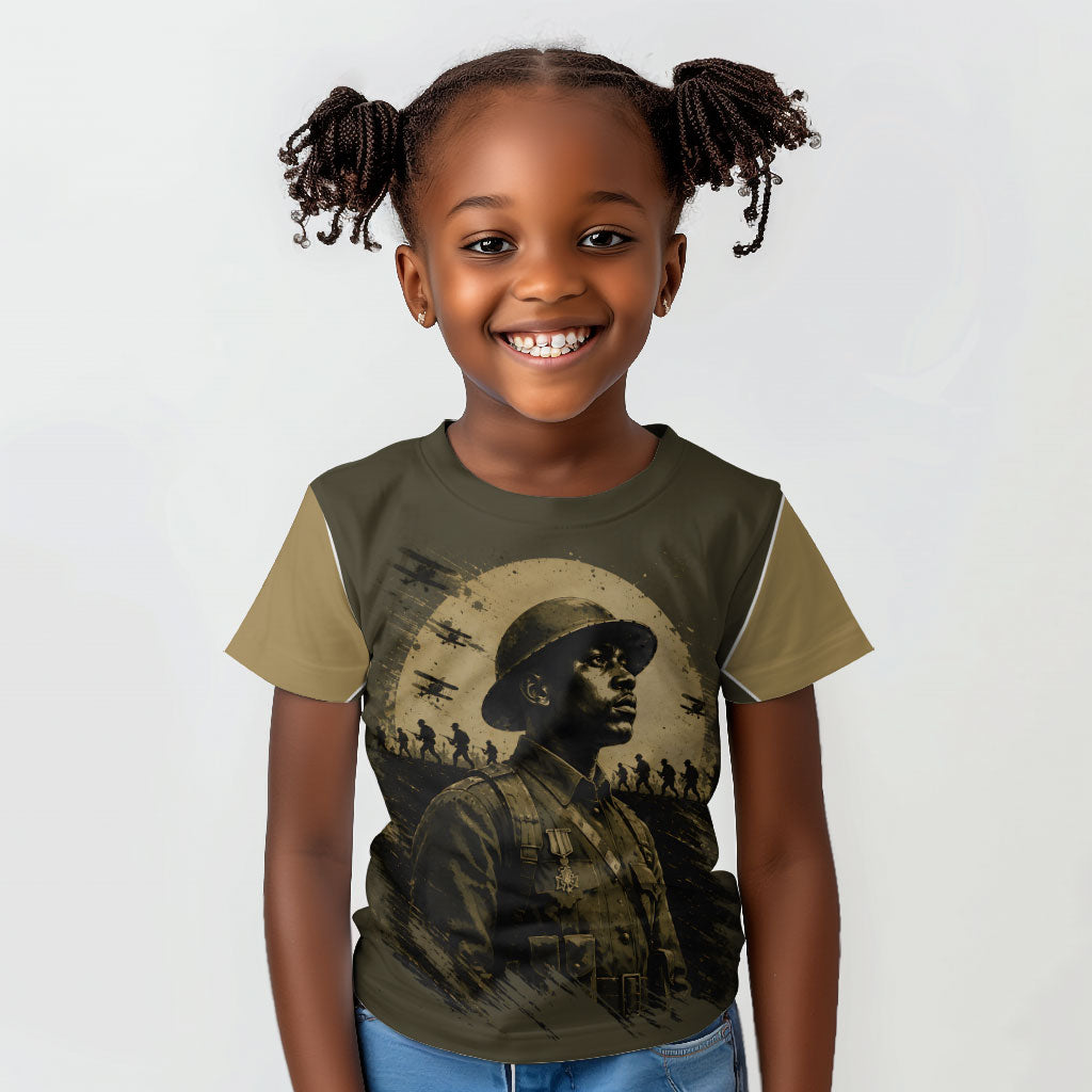 Harlem Hellfighters WWI Soldier Kid T shirt Vintage Military Hero Jazz Band Silhouette Art