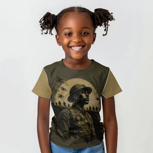 Harlem Hellfighters WWI Soldier Kid T shirt Vintage Military Hero Jazz Band Silhouette Art