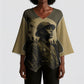 Harlem Hellfighters WWI Soldier Kimono Sleeve Blouse Vintage Military Hero Jazz Band Silhouette Art
