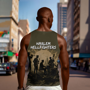 Harlem Hellfighters WWI Soldier Men Tank Top Vintage Military Hero Jazz Band Silhouette Art