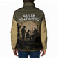 Harlem Hellfighters WWI Soldier Padded Jacket Vintage Military Hero Jazz Band Silhouette Art