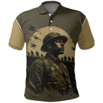 Harlem Hellfighters WWI Soldier Polo Shirt Vintage Military Hero Jazz Band Silhouette Art
