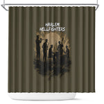 Harlem Hellfighters WWI Soldier Shower Curtain Vintage Military Hero Jazz Band Silhouette Art