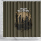 Harlem Hellfighters WWI Soldier Shower Curtain Vintage Military Hero Jazz Band Silhouette Art