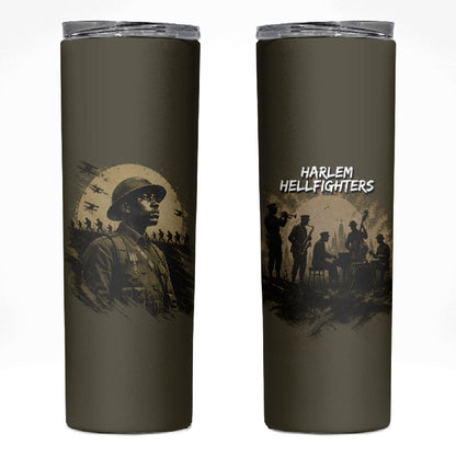Harlem Hellfighters WWI Soldier Skinny Tumbler Vintage Military Hero Jazz Band Silhouette Art