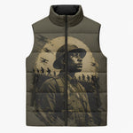 Harlem Hellfighters WWI Soldier Sleeveless Puffer Jacket Vintage Military Hero Jazz Band Silhouette Art