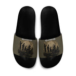 Harlem Hellfighters WWI Soldier Slide Sandals Vintage Military Hero Jazz Band Silhouette Art