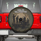 Harlem Hellfighters WWI Soldier Spare Tire Cover Vintage Military Hero Jazz Band Silhouette Art