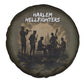Harlem Hellfighters WWI Soldier Spare Tire Cover Vintage Military Hero Jazz Band Silhouette Art
