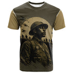 Harlem Hellfighters WWI Soldier T shirt Vintage Military Hero Jazz Band Silhouette Art