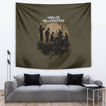 Harlem Hellfighters WWI Soldier Tapestry Vintage Military Hero Jazz Band Silhouette Art
