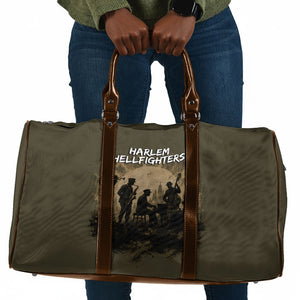 Harlem Hellfighters WWI Soldier Travel Bag Vintage Military Hero Jazz Band Silhouette Art