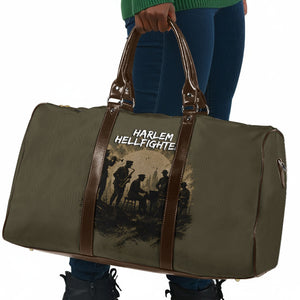 Harlem Hellfighters WWI Soldier Travel Bag Vintage Military Hero Jazz Band Silhouette Art