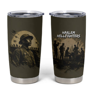Harlem Hellfighters WWI Soldier Tumbler Cup Vintage Military Hero Jazz Band Silhouette Art