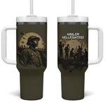 Harlem Hellfighters WWI Soldier Tumbler With Handle Vintage Military Hero Jazz Band Silhouette Art