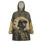 Harlem Hellfighters WWI Soldier Wearable Blanket Hoodie Vintage Military Hero Jazz Band Silhouette Art