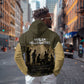 Harlem Hellfighters WWI Soldier Zip Hoodie Vintage Military Hero Jazz Band Silhouette Art