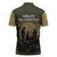 Harlem Hellfighters WWI Soldier Zipper Polo Shirt Vintage Military Hero Jazz Band Silhouette Art