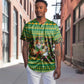 Jamaica Christmas Baseball Jersey Rasta Santa Snowman Gingerbread Drummer Palm Trees - African Pride