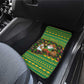 Jamaica Christmas Car Mats Rasta Santa Snowman Gingerbread Drummer Palm Trees - African Pride