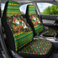 Jamaica Christmas Car Seat Cover Rasta Santa Snowman Gingerbread Drummer Palm Trees - African Pride
