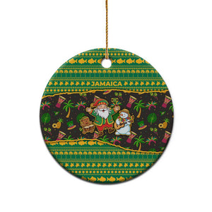 Jamaica Christmas Ceramic Ornament Rasta Santa Snowman Gingerbread Drummer Palm Trees - African Pride