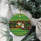 Jamaica Christmas Ceramic Ornament Rasta Santa Snowman Gingerbread Drummer Palm Trees - African Pride