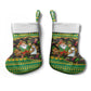 Jamaica Christmas Stocking Rasta Santa Snowman Gingerbread Drummer Palm Trees - African Pride
