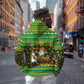 Jamaica Christmas Hoodie Rasta Santa Snowman Gingerbread Drummer Palm Trees - African Pride