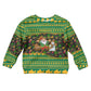Jamaica Christmas Kid Ugly Christmas Sweater Rasta Santa Snowman Gingerbread Drummer Palm Trees - African Pride