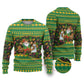 Jamaica Christmas Ugly Christmas Sweater Rasta Santa Snowman Gingerbread Drummer Palm Trees - African Pride