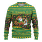 Jamaica Christmas Ugly Christmas Sweater Rasta Santa Snowman Gingerbread Drummer Palm Trees - African Pride