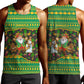 Jamaica Christmas Men Tank Top Rasta Santa Snowman Gingerbread Drummer Palm Trees - African Pride