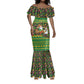 Jamaica Christmas Mermaid Dress Rasta Santa Snowman Gingerbread Drummer Palm Trees - African Pride