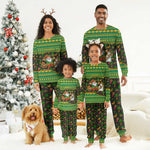 Jamaica Christmas Pajama Set Rasta Santa Snowman Gingerbread Drummer Palm Trees - African Pride