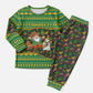 Jamaica Christmas Pajama Set Rasta Santa Snowman Gingerbread Drummer Palm Trees - African Pride