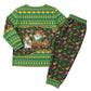 Jamaica Christmas Pajama Set Rasta Santa Snowman Gingerbread Drummer Palm Trees - African Pride