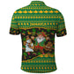 Jamaica Christmas Polo Shirt Rasta Santa Snowman Gingerbread Drummer Palm Trees - African Pride